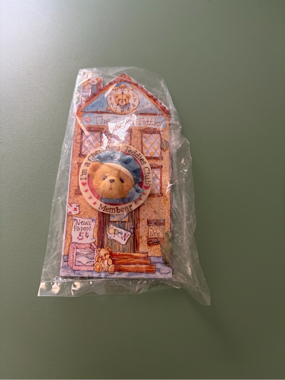 Teddies Club Bear Decorative Pin - Blue and Brown